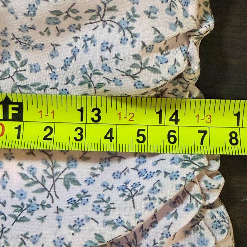 She + Sky Floral Ruched Mini Dress Size L - Picture 10 of 11
